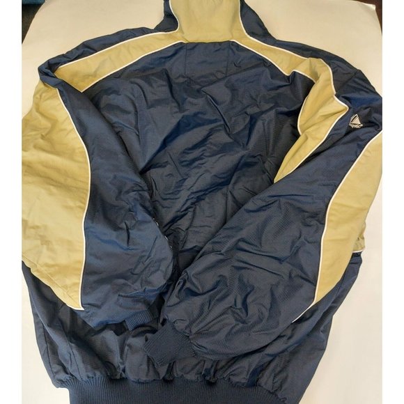 Majestic NCAA Notre Dame Fighting Irish Full Zip Jacket Mens L Coat Blue Gold - Picture 5 of 7